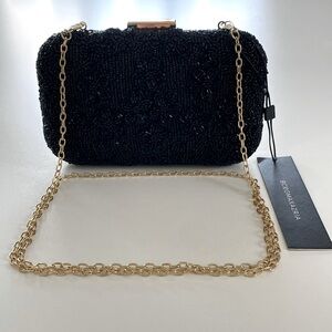 BCBGMAXAZRIA Clutch Bag Black Special Occasion New